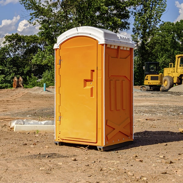 how often are the porta potties cleaned and serviced during a rental period in Chacon